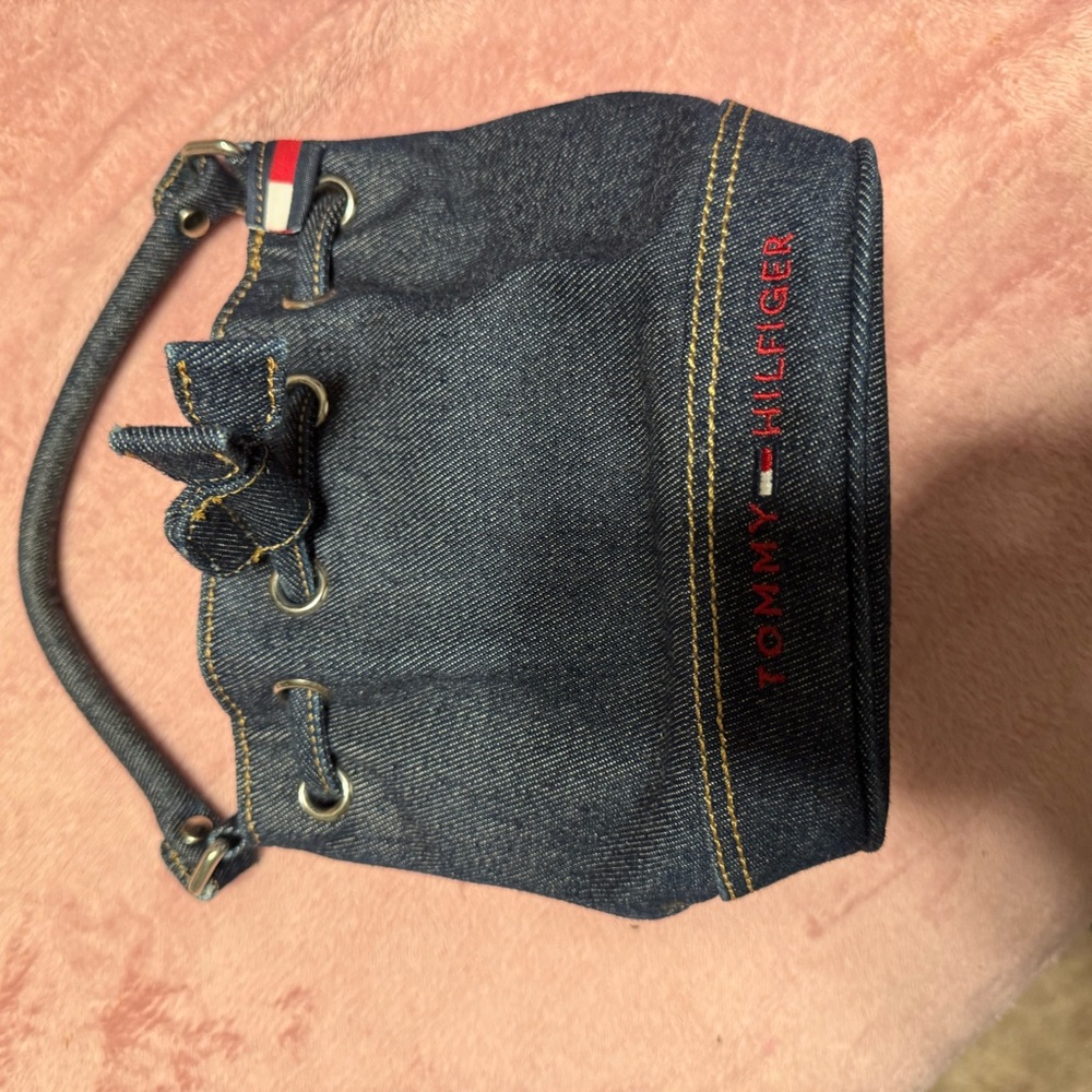 Mini Tommy Hilfiger denim bucket bag